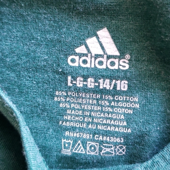 ADIDAS USF Bulls College Tee scoop neck L 14 16 - Picture 5 of 9